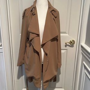 Tan trench coat